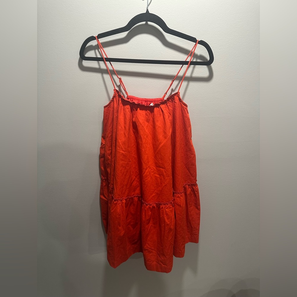 Abercrombie & Fitch Bright Red Ruffled Dress